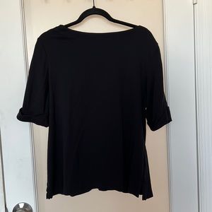 Karen Scott - Black Blouse - Basic Short Sleeve - size 0X